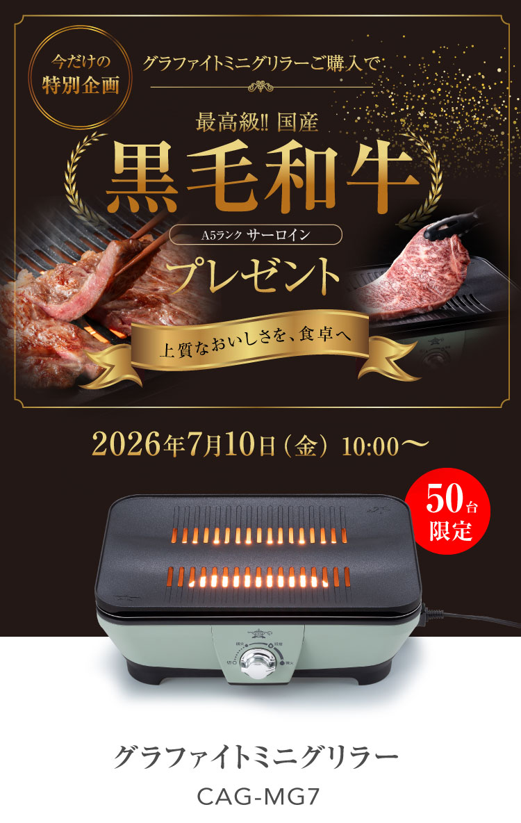 こちらの商品はアラジン様、専用の商品になります。 アラジンダイレクトショップ | ミニグリラーお肉プレゼント2026